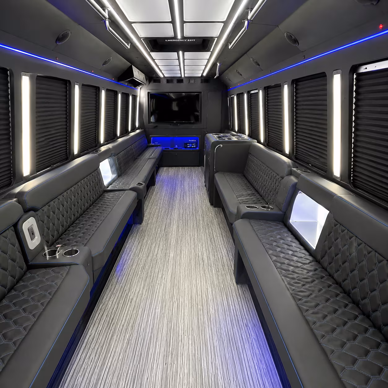 alexandria party bus rental interior