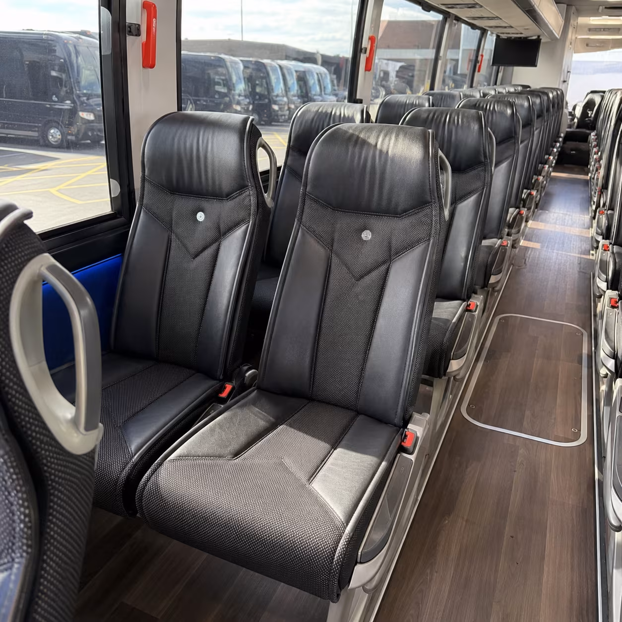 manassas charter bus rental interior